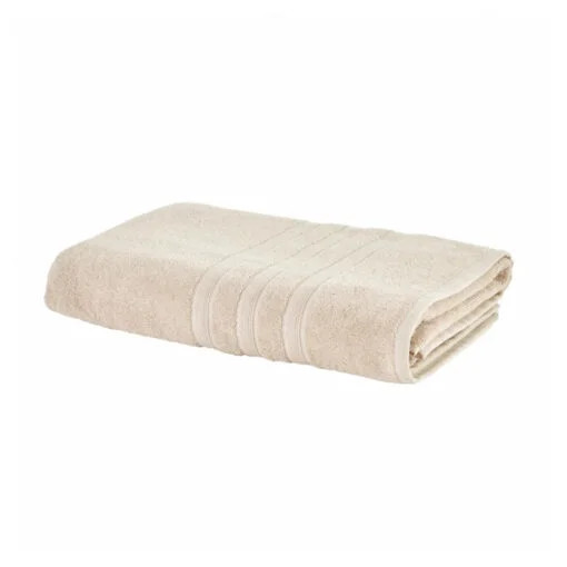 Karaca Karaca Home Comfort Touch Plain Beige 100% Cotton Towels 85x150cm | 200.22.11.0108 - Home & Kitchen - Lebanon