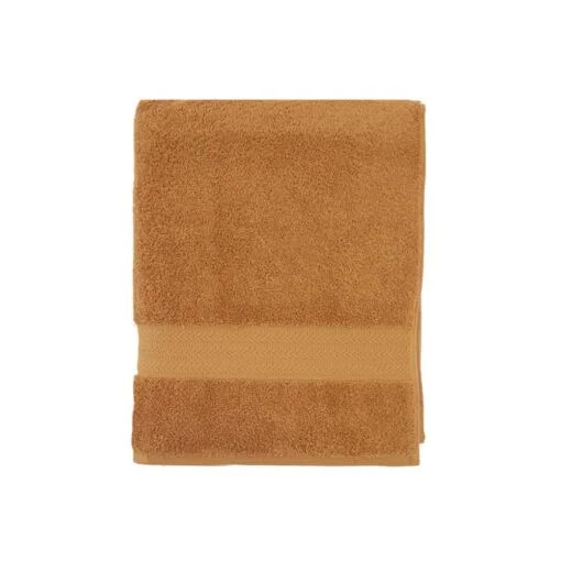 Karaca Karaca Home Charm Exclusive Bath Towels 85x150cm Mustard | 200.17.01.0381 - Home & Kitchen - Lebanon