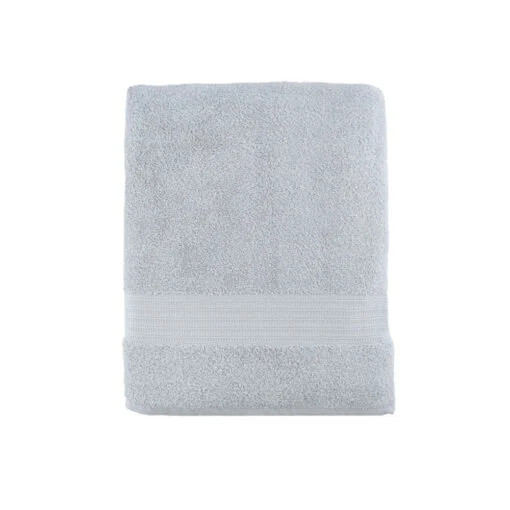 Karaca Karaca Home Back To Basic 100% Cotton Open Bath Towels 85x150cm Blue | 200.18.01.0220 - Home & Kitchen - Lebanon
