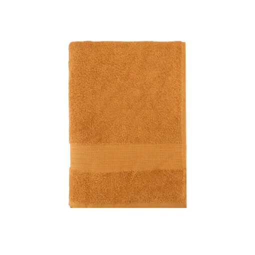 Karaca Karaca Home Back To Basic 100% Cotton Bath Towels 85x150cm Mustard | 200.18.01.0217 - Home & Kitchen - Lebanon