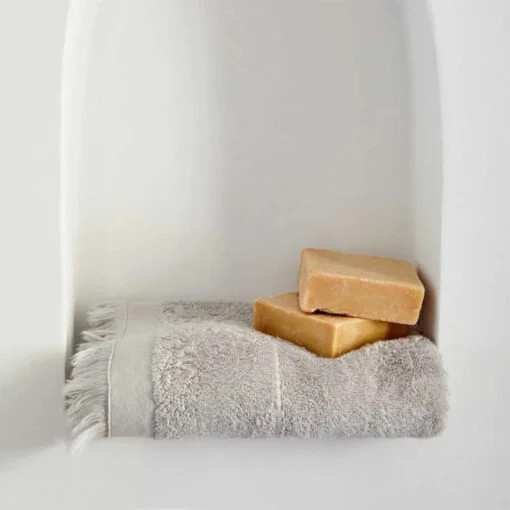 Karaca Karaca Home 4 Elements 100% Cotton Face Towels Air 50x90cm Stone | 200.18.01.0720 - Home & Kitchen - Lebanon