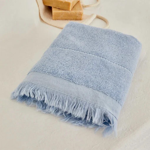 Karaca Karaca Home 4 Elements 100% Cotton Face Towels Water 50x90cm Blue | 200.18.01.0721 - Home & Kitchen - Lebanon