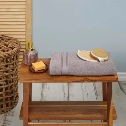 Karaca Karaca Home Daily Soft Grey 100% Cotton Towels 70x140cm | 200.20.01.0227 - Home & Kitchen - Lebanon