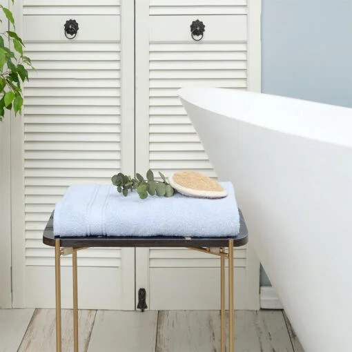 Karaca Karaca Home Daily Soft 100% Cotton Face Towels 70x140cm Ice Blue | 200.20.01.0301 - Home & Kitchen - Lebanon