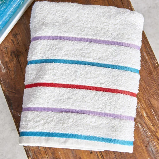 Karaca Karaca Home Bordered Face Towels 50x90cm | 200.19.01.0321 - Home & Kitchen - Lebanon