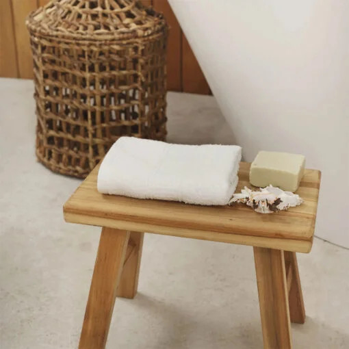 Karaca Karaca Home Dielle Recycle 100% Cotton Bath Towels 30x50cm Off-White | 200.20.01.0670 - Home & Kitchen - Lebanon