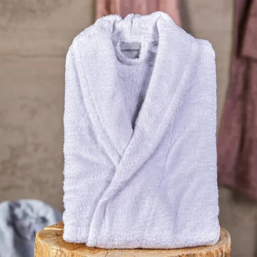Karaca Karaca Home Charm Exclusive White Bathrobe L/XL – 100% Cotton | 200.16.01.0166 - Home & Kitchen - Lebanon