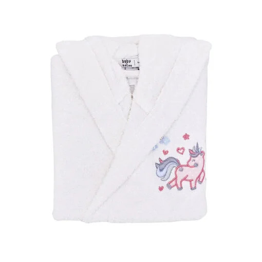 Karaca Karaca Home Digna 2-4 Years Baby Bathrobe Set – Off-White – 58cm – 100% Cotton | 200.16.01.0089 - Home & Kitchen - Lebanon