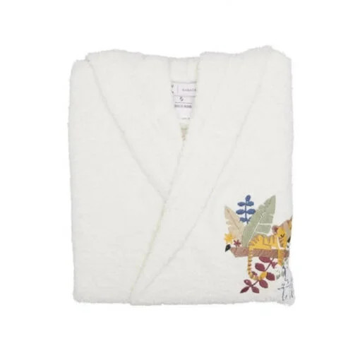 Karaca Karaca Home Bummer Off-White 2-4 Years Bathrobe – 100% Cotton | 200.16.01.0090 - Home & Kitchen - Lebanon