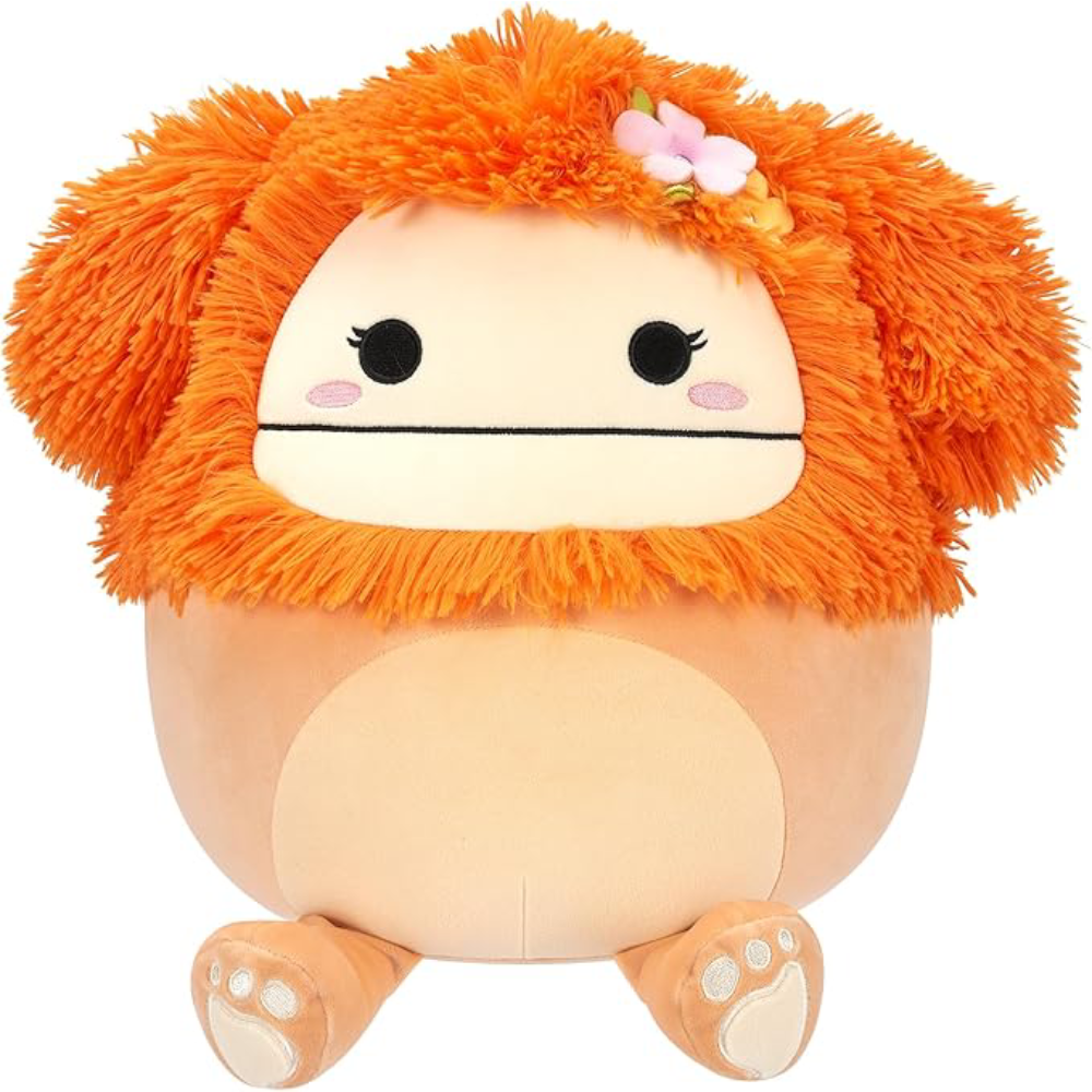 Squishmallows Squishmallows (SQCR05428) SQK - 12" Little Plush Shasta The Light Orange Bigfoot with Flower Pin - Toys & Games - Lebanon
