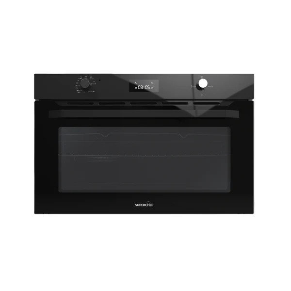 Superchef SUPER CHEF Oven 90 Cm Gas/Gas + Fan Glass Black | DO-90 GGF GLASS - Home & Kitchen - Lebanon