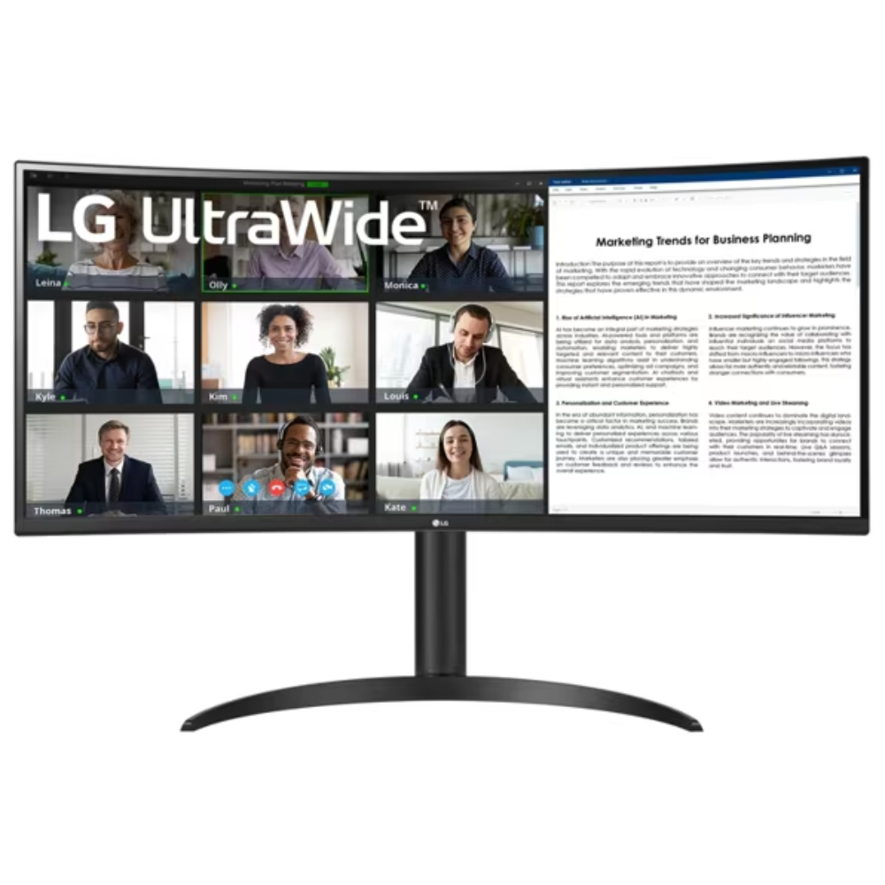 LG LG 34" UltraWide WQHD 1440P HDR 10 100Hz Curved Monitor with USB Type-C | 34WR55QK-B - Computers & Tech - Lebanon