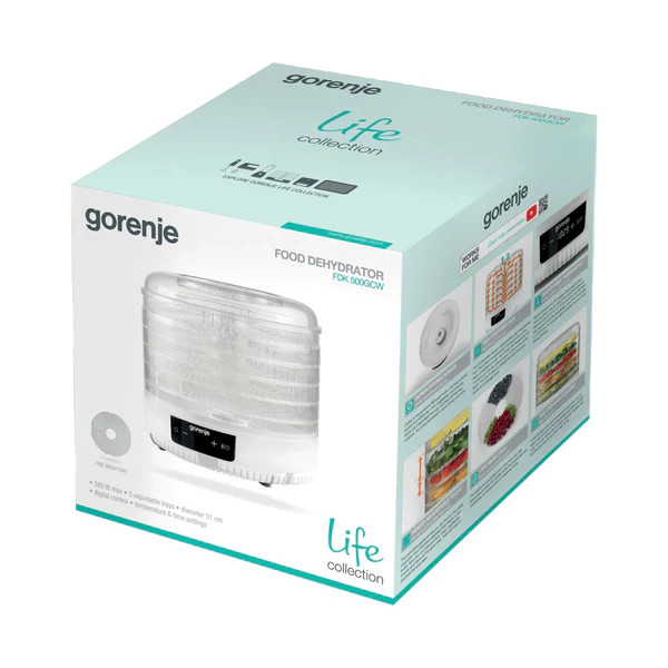 Gorenje Gorenje Dehydrator 380W 5 layers | FDK500GCW - Home & Kitchen - Lebanon