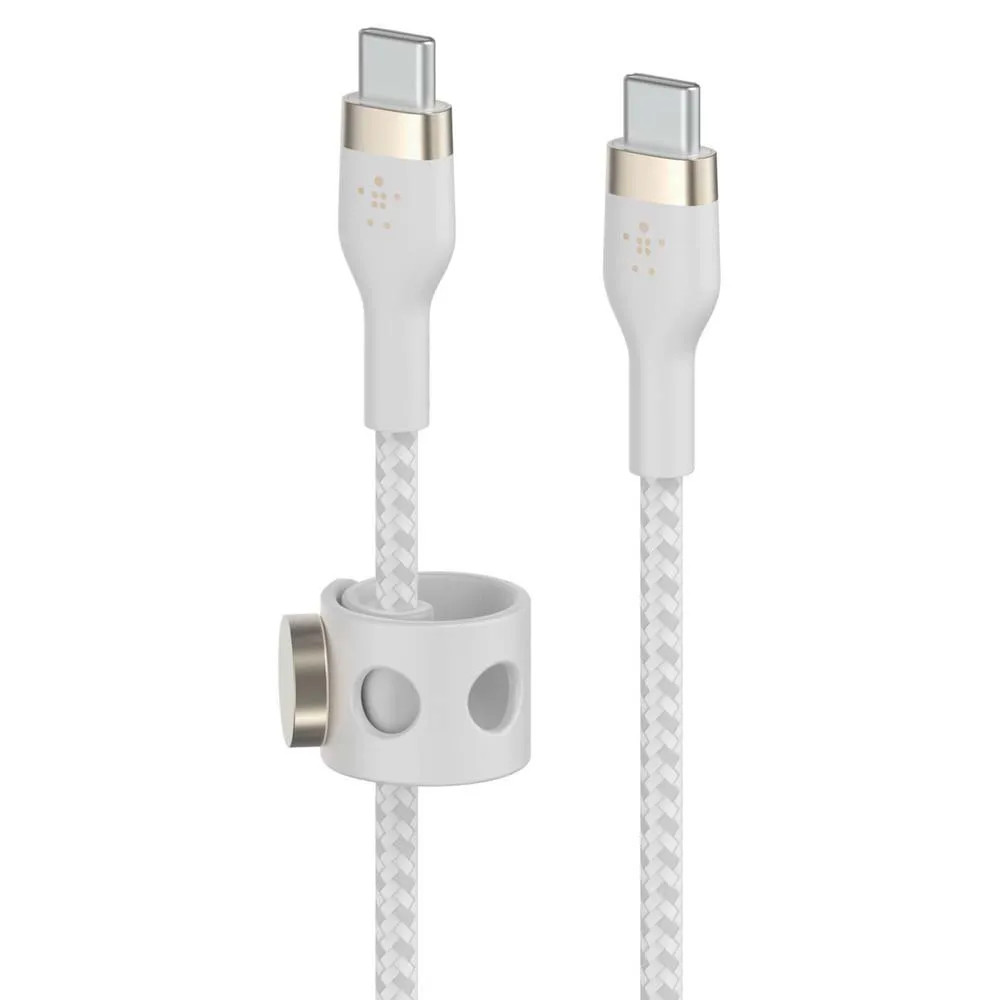 Belkin Belkin BoostCharge Pro Flex USB-C to USB-C Braided Silicone Cable 1m – White | CAB011BT1MWH - Computers & Tech - Lebanon