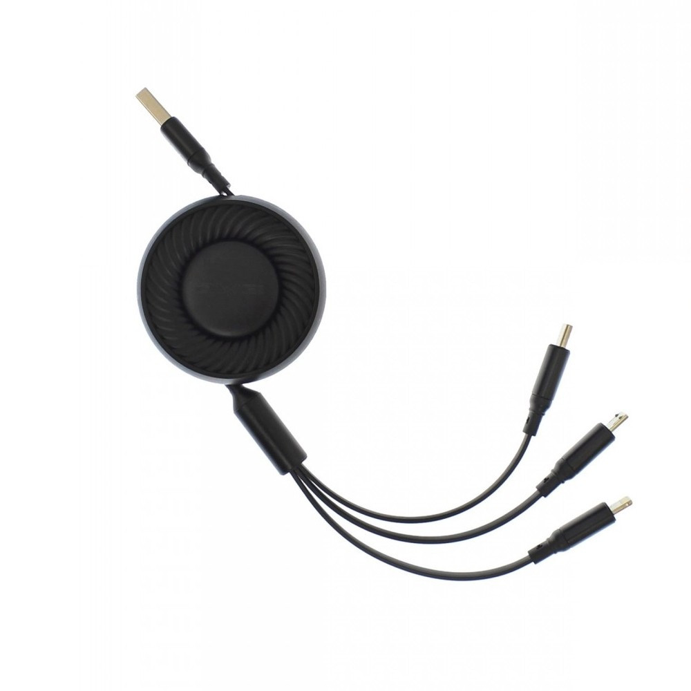 AWEI AWEI 3-in-1 Retractable Type-C Fast Charging Cable with Multiple Connectors | CL-136 - Computers & Tech - Lebanon