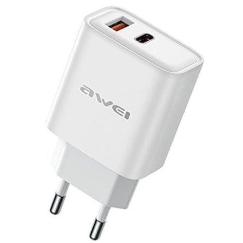 AWEI AWEI Power Adapter Dual Output Fast Charging White | PD81-EU-WHITE - Phones & Wearables - Lebanon