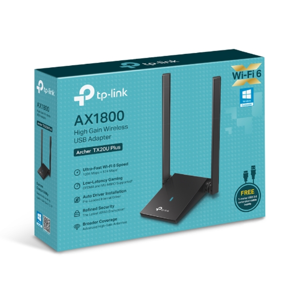 TP-Link TP-Link AX1800 Dual Antennas High Gain Wireless USB Adapter | Archer TX20U Plus - Networking - Lebanon