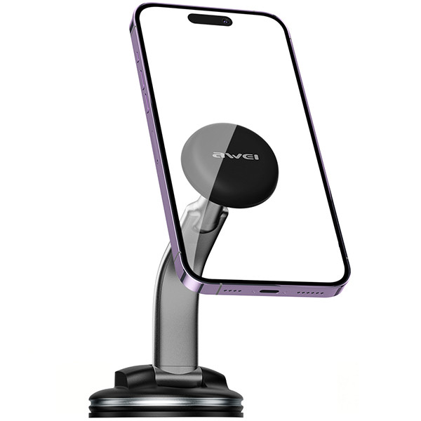 AWEI AWEI Car Mount Holder With Suction Cup Magnetic Black | X54-BLACK - Phones & Wearables - Lebanon