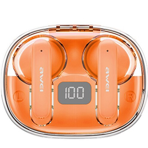 AWEI AWEI Wireless Earbuds BT With Charging Case And Noise Cancellation Orange | T86-ORANGE - Computers & Tech - Lebanon