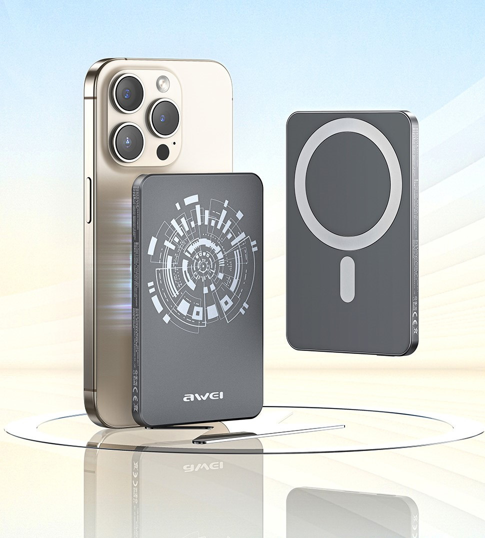 AWEI AWEI Wireless Charging Power Bank 5000mAh Grey | P112K-GREY - Computers & Tech - Lebanon