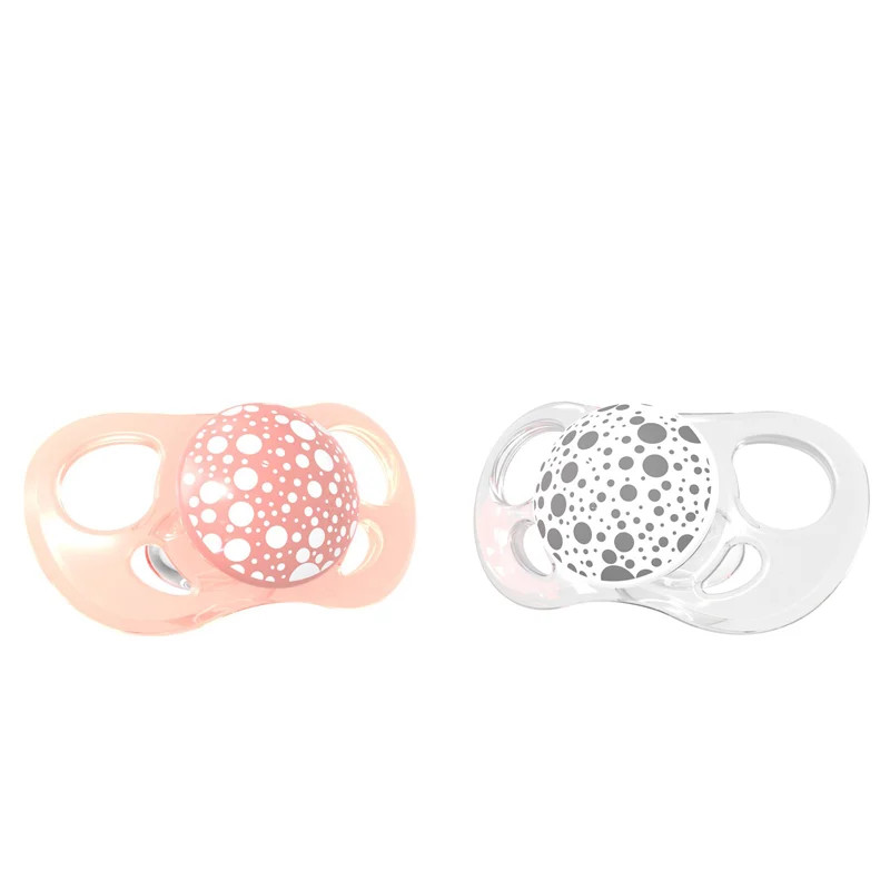 Twistshake 2x Pacifier 0–6 Months – Pastel Peach & White | 78323