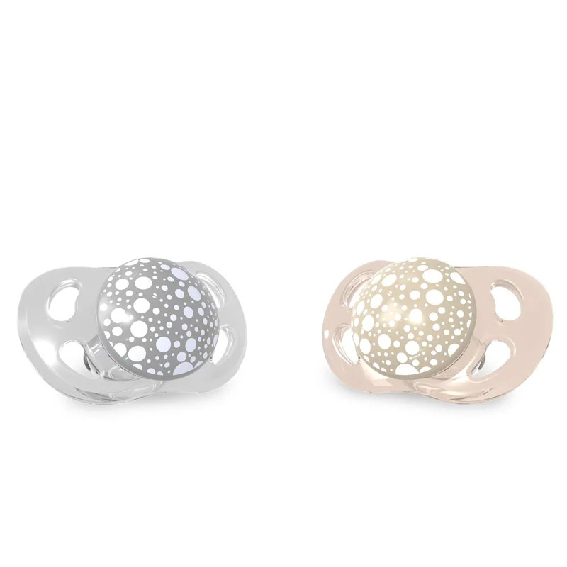 Twistshake 2x Pacifier 0–6 Months – Pastel Grey & Beige | 78287