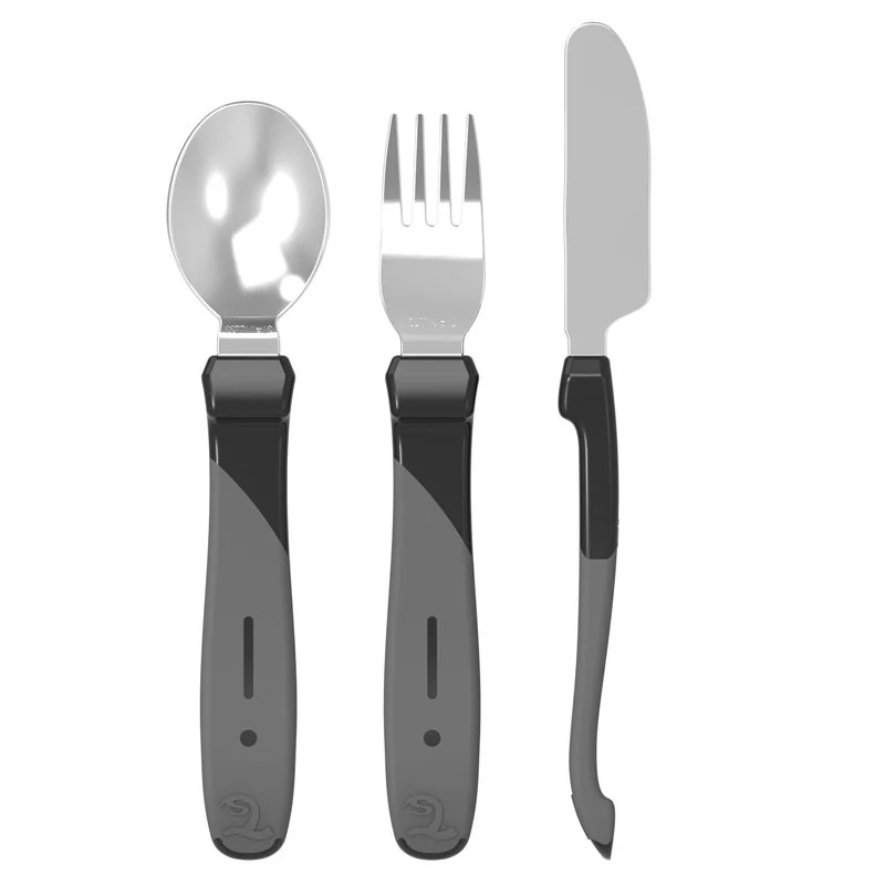 Twistshake Twistshake Learn Cutlery Stainless Steel 12+ Months – Black | 78218 - Home & Kitchen - Lebanon