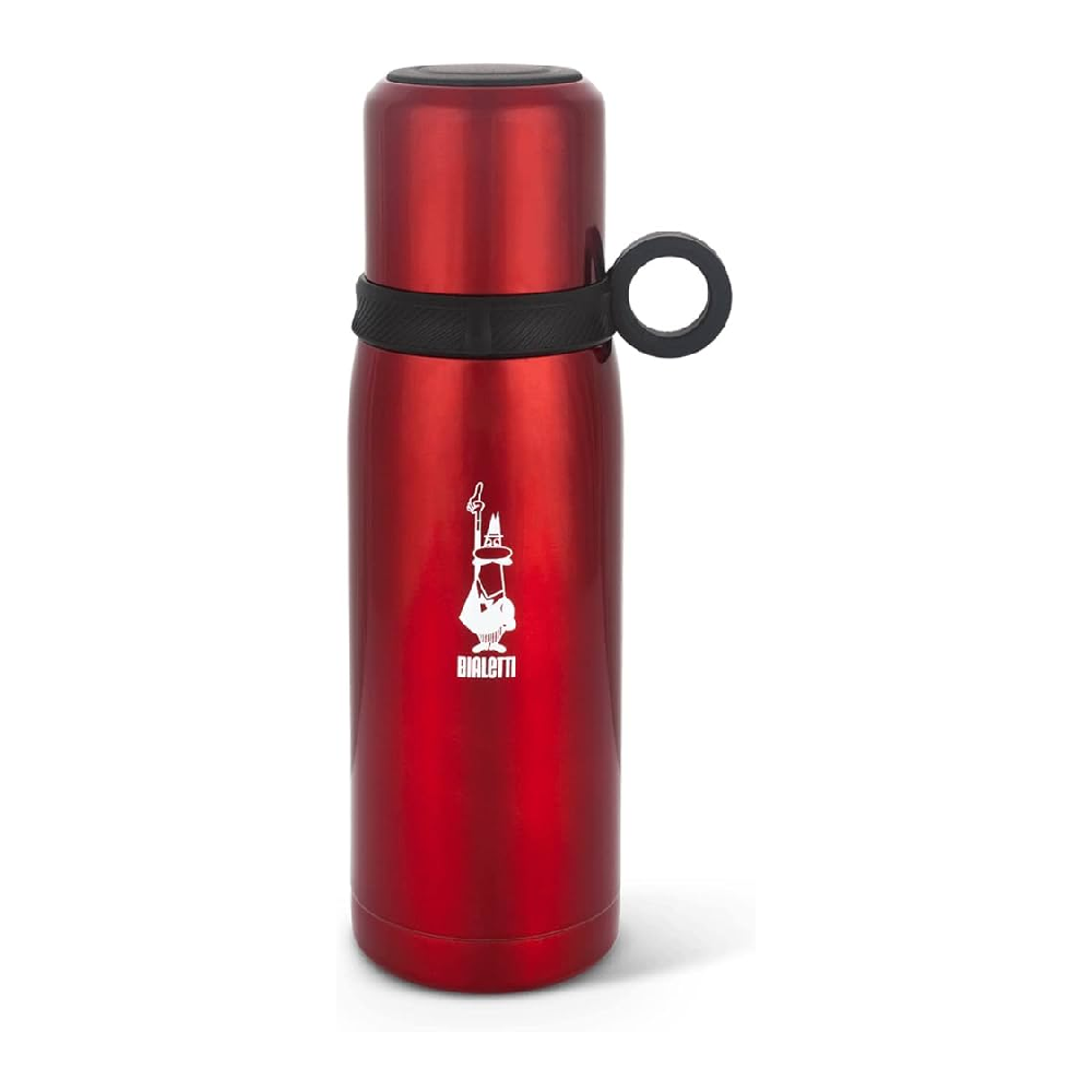 Bialetti Bialetti Vacuum Flask with Cup/Lid 460ml Red | DCXIN00001/2 - Home & Kitchen - Lebanon