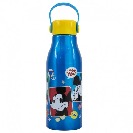 Disney Stor Flexi Handle Aluminium Bottle 760ml Mickey Mouse Fun-Tastic | 74361 - Home & Kitchen - Lebanon