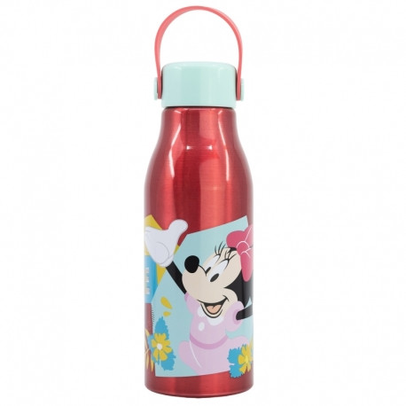 Disney Stor Flexi Handle Aluminium Bottle 760ml Minnie Mouse Being More Minnie | 74461 - Home & Kitchen - Lebanon