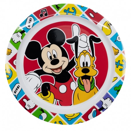 Stor Kids Micro Plate Mickey Mouse Better Together | 74347 - Home & Kitchen - Lebanon