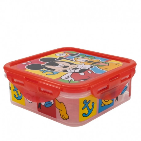 Disney Stor Square Hermetic Food Container 500ml Mickey Mouse Better Together | 74359 - Home & Kitchen - Lebanon