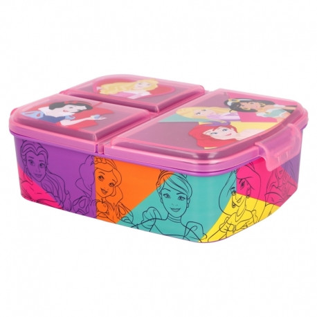 Disney Stor Multi Compartment Sandwich Box Princess Bright & Bold | 51220 - Home & Kitchen - Lebanon