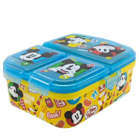 Disney Stor XL Multi Compartment Rectangular Sandwich Box Mickey Mouse Fun-Tastic | 74399 - Home & Kitchen - Lebanon
