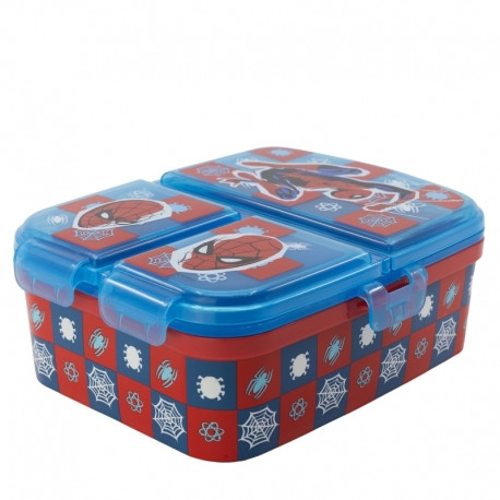 Disney Stor XL Multi Compartment Rectangular Sandwich Box Spiderman Arachnid Grid | 74799 - Home & Kitchen - Lebanon