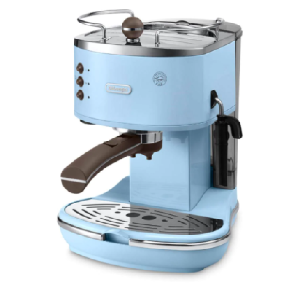 Delonghi Delonghi Espresso and Cappuccino Maker Pump Icona Vintage Azur Blue | DKE-ECOV310AZ - Home & Kitchen - Lebanon