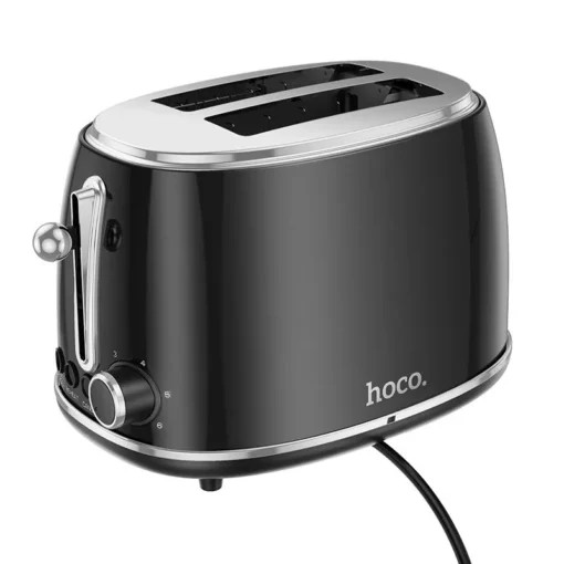 Hoco Hoco Stainless Steel Toaster – Retro 850W – Black | 6942007638272 - Home & Kitchen - Lebanon