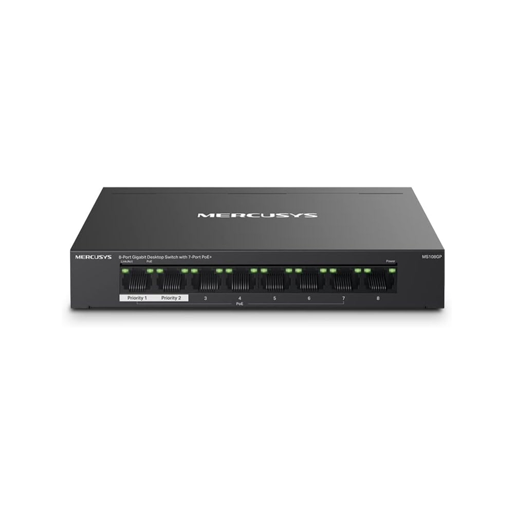 Mercusys Mercusys 8-Port Gigabit Desktop Switch with 7-Port PoE+ | MS108GP - Networking - Lebanon
