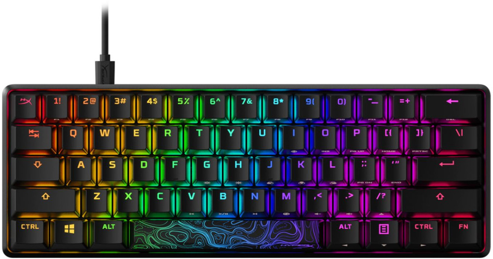 HyperX HyperX Alloy Origins 60 - Mechanical Gaming Keyboard, Ultra Compact 60% Form Factor, Double Shot PBT Keycaps, RGB LED Backlit, NGENUITY Software Compatible - Linear HyperX Red Switch - Computers & Tech - Lebanon