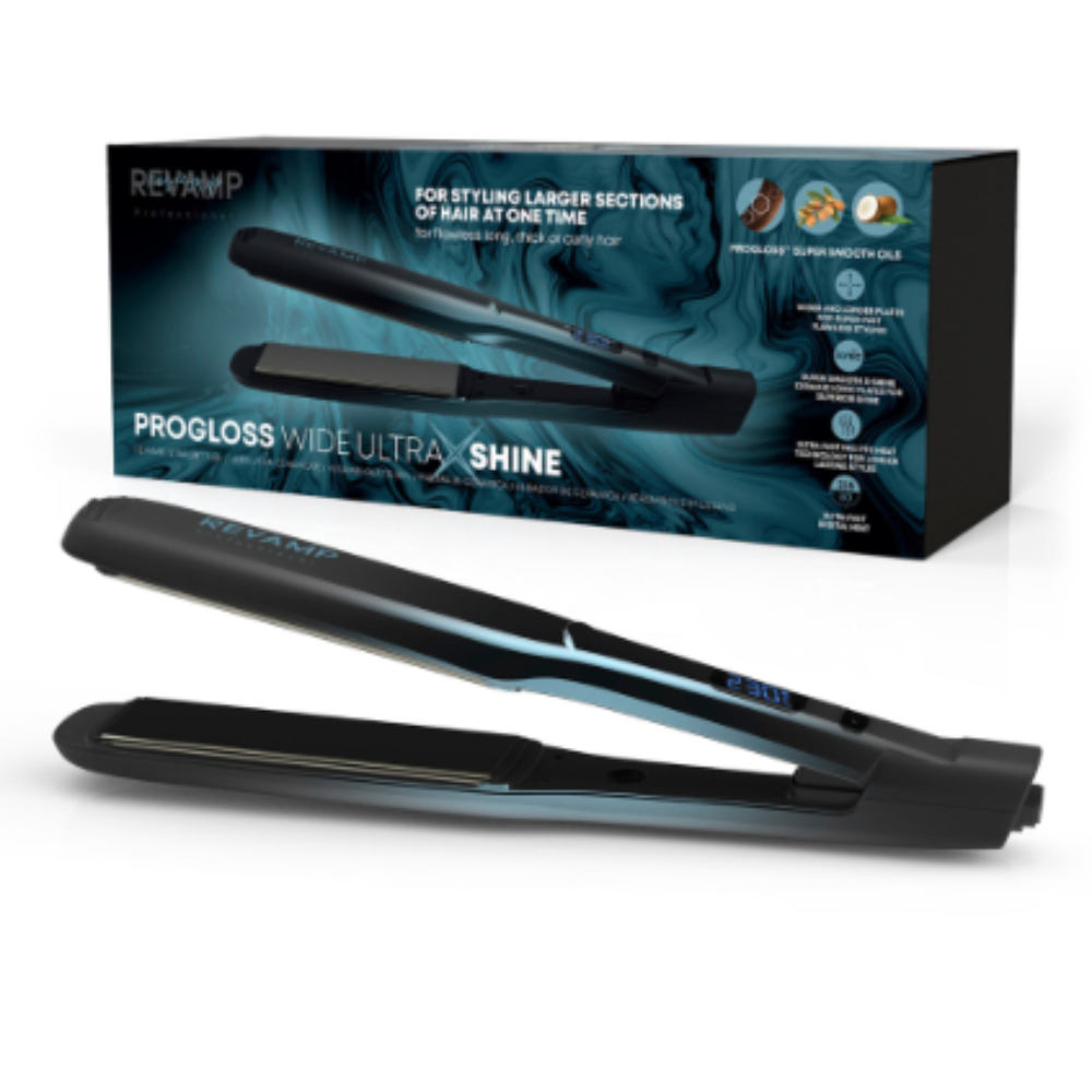 Revamp Revamp Progloss Wide Ultra X Shine Ceramic Hair Straightener | ST-2000 - Beauty & Personal Care - Lebanon