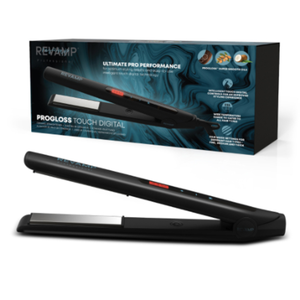 Revamp Revamp Progloss Touch Digital Ceramic Hair Straightener | ST-1500 - Beauty & Personal Care - Lebanon
