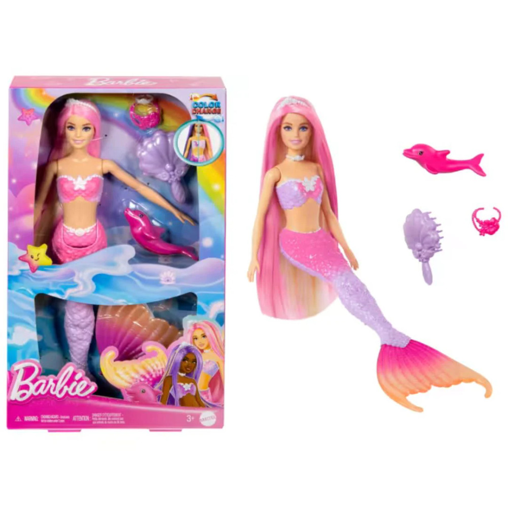 Barbie Barbie Malibu Colour Change Mermaid Doll and Accessories | MTBBHRP97 - Toys & Games - Lebanon