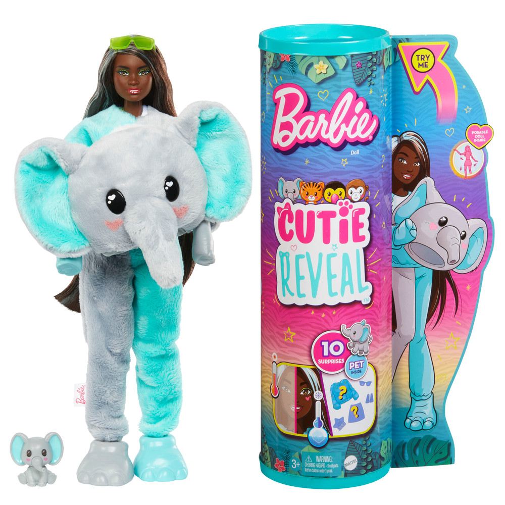 Barbie Barbie Cutie Reveal Doll – Elephant Costume Deluxe Version | MTBBHKP98 - Toys & Games - Lebanon