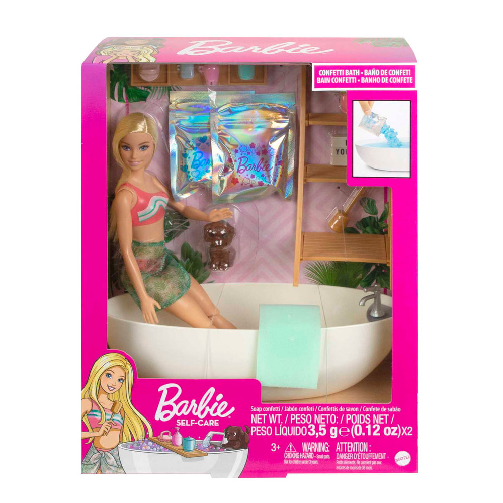 Barbie Barbie Soap Confetti Bath Playset – Blonde | MTBBHKT92 - Toys & Games - Lebanon