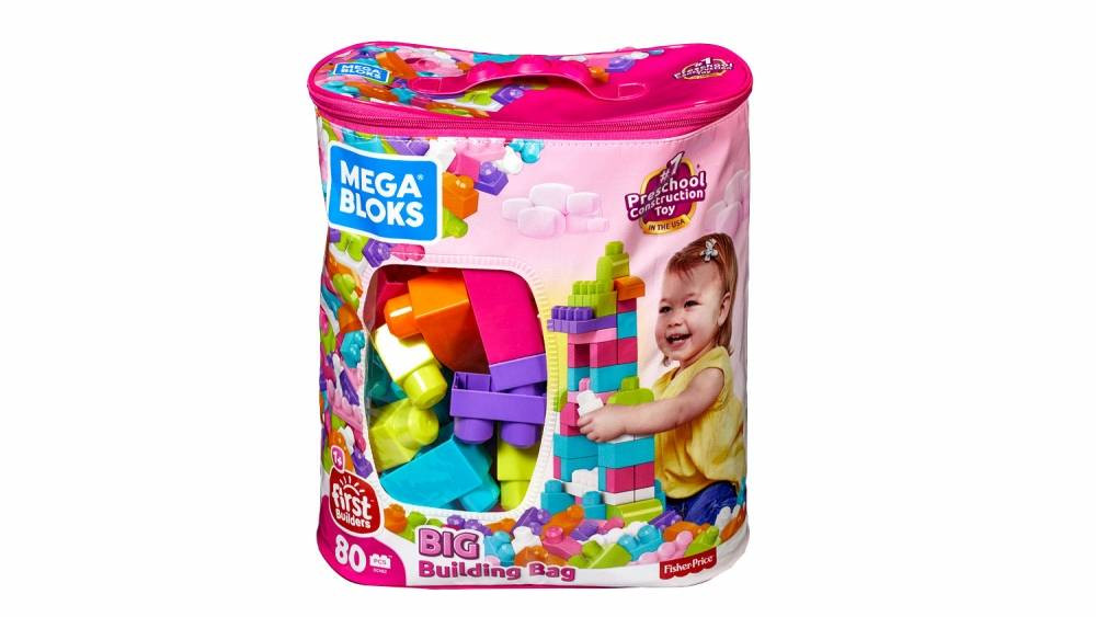 Mega Bloks Mega Bloks Big Building Bag 80-Piece – Pink Edition | MTMGDCH62 - Toys & Games - Lebanon