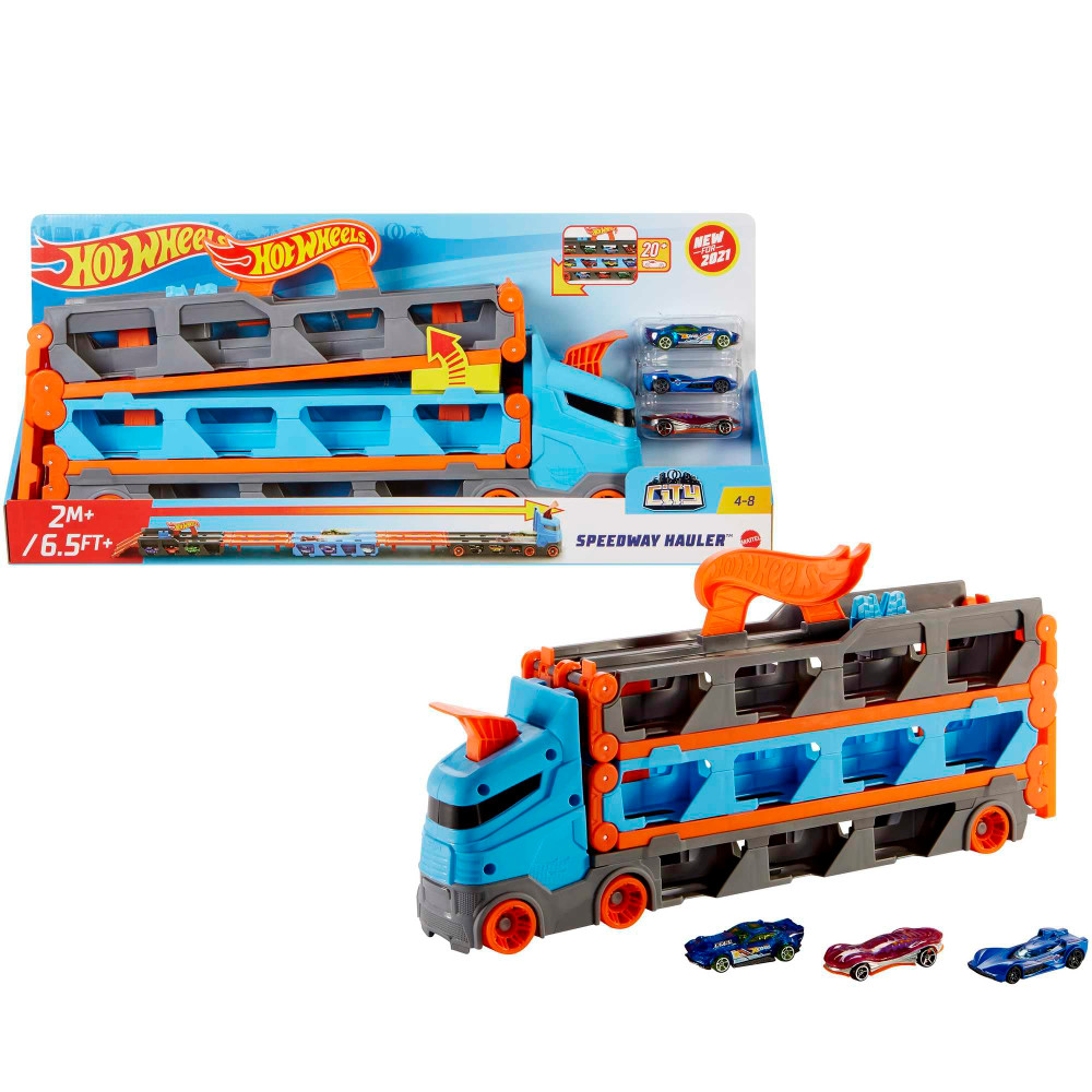 Hot Wheels Hot Wheels City Speedway Hauler | MTHWGVG37 - Toys & Games - Lebanon