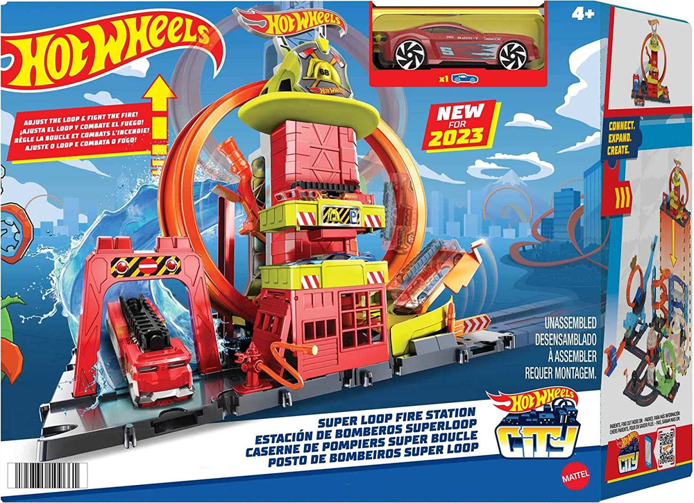 Hot Wheels City Super Fire Station Playset | MTHWHKX41