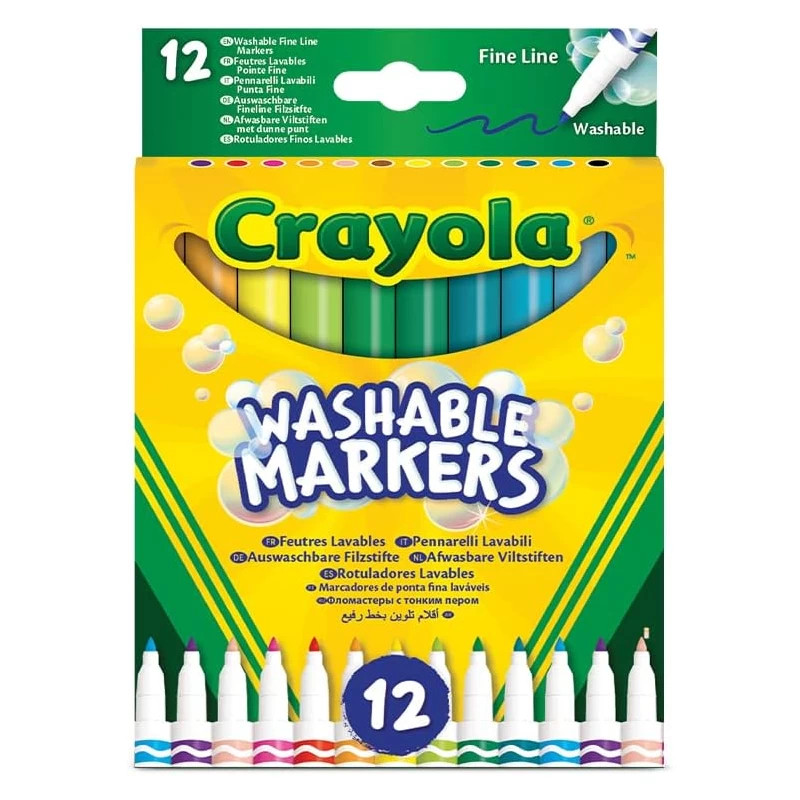 Crayola Crayola 12 Washable Markers Fine Line | CY586671 - Home & Kitchen - Lebanon