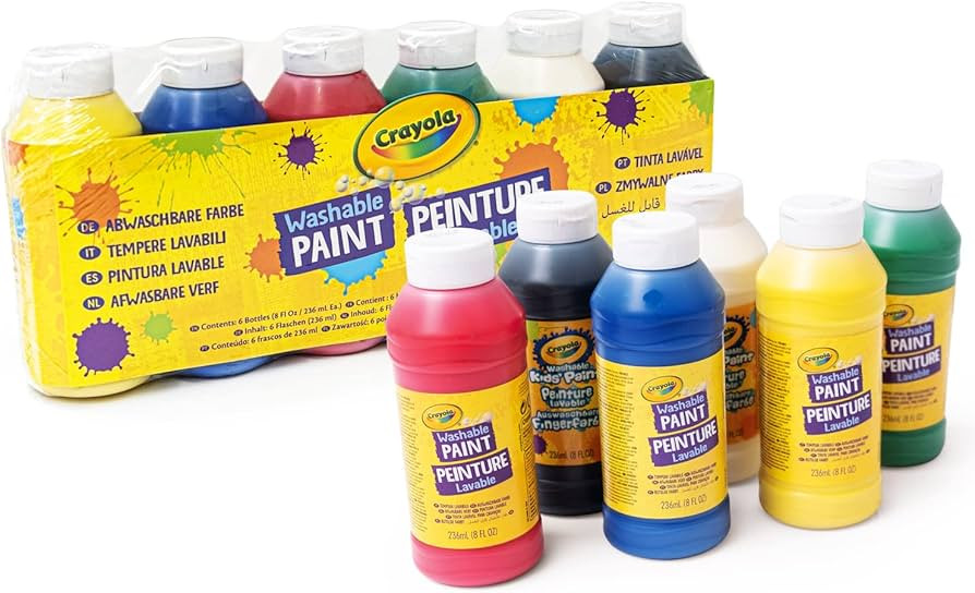 Crayola Crayola 6 Washable Paints 238 mL | CY542508 - Home & Kitchen - Lebanon