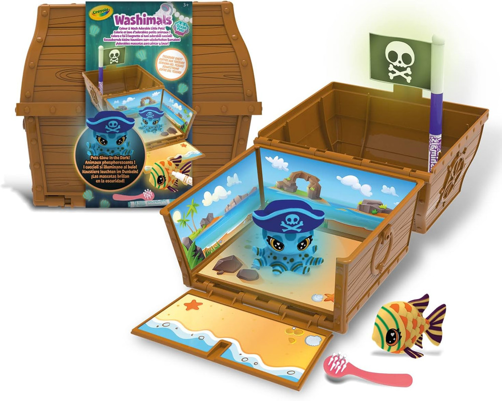 Crayola Crayola WASHIMALS GLOW OCEAN PETS - TREASURE CHEST | CY747510 - Toys & Games - Lebanon